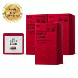 웰릿 알클리버 알콜성 간건강 개선 새싹보리추출물 14정 3box