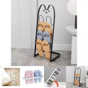 슬리퍼 거치대 접이식 4단 (색상선택)/실내화/거실화/걸이/꽂이/신발/수납/보관/정리/슈즈렉/정리대/선반
