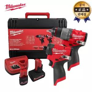 밀워키 충전콤보세트 M12 FPP2A2-5252X GEN3 5.0Ah 2.5Ah 2배터리 12V