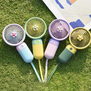미니 손 선풍기 귀여운 플라워 휴대용 선풍기 저소음  USB 충전