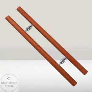 강화유리문 출입문 손잡이 원목 일자 700X340 H형