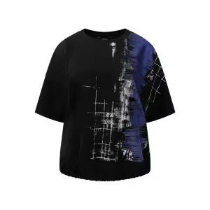 [롯데백화점]요하넥스 배색 프린트 탑블라우스 J5B5B02