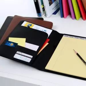 (아인텍) 가죽 A4 레포트패드 2단형/클립보드/파일/결재판/서류철/화일철/서류/노트패드/문서철/화일/정리