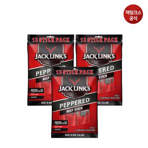 잭링크스 비프스틱 페퍼드 육포 144g 3팩 /소고기육포