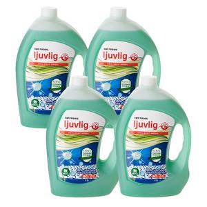 쥬블릭 알칼리세탁세제 얀르 그린 3L 4개 냄새제거 드럼세탁기 통돌이 대용량