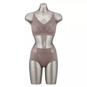 오모떼 빅사이즈 프리미엄 브라 팬티 세트 2종 세트/브라운