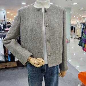 시슬리/애플아울렛/헤링본 라운드넥 모직 숏 코트/SACTA1511