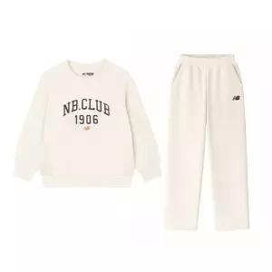 에센셜 스트레이트 스? 셋업 맨투맨 아동 주니어 트레이닝복세트 베이지 NK9YEB403U-35