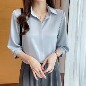 KARRA 소프트샤인블라우스_A4M0307