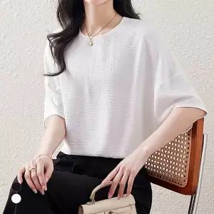 KARRA (77까지)에어링클솔리드블라우스_A5M0105