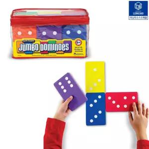러닝리소스 점보 도미노 보드게임 어린이 블럭 장난감 수세기 색인지 수연산 학습 숫자게임