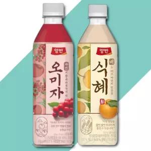 양반 오미자차 500ml 6입 배식혜 500ml 6입 주스 과채주스 레몬 오렌지 매실