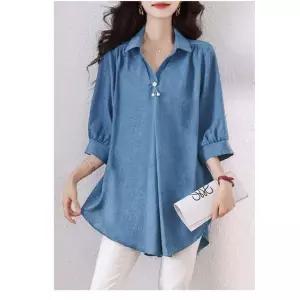 #브로치A라인블라우스