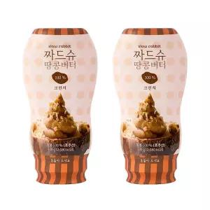 슬로우래빗 짜먹는 땅콩버터 크런치 100% 330g 2개