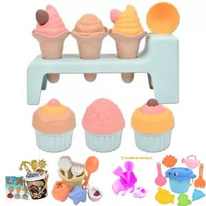 샌디토이 아이스크림 디저트 홀더 모래 놀이 세트/장난감/도구/셋트/어린이/완구/샌드/모레/실외/실내/아이