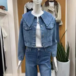 클리지 DP01 빅 카라 크롭 데님 청 자켓 대동백화점 CP2WJK23