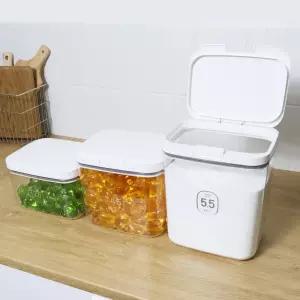 밀폐용 가루 세제통 캡슐보관함 원터치 소분통