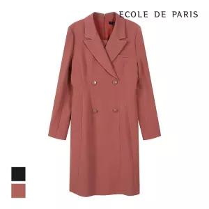 [에꼴드파리] 더블버튼 카라 원피스_CB2YWOA006Z