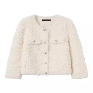 [르샵]노카라 양털 라운드 긴팔 자켓 (DP4JK003A)