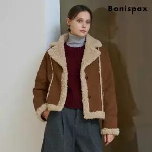 [롯데백화점]보니스팍스 테디 배색 무스탕 자켓 (XP4JK007L0)