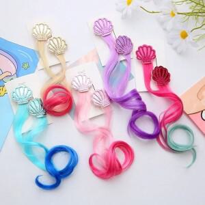 공주 어린이 레인보우 머리띠 헤어 피스 코스프레 엘사 드레스 업 세트 유아 소녀 파티 웨딩 생일을위한 땋