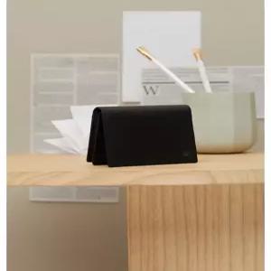 닥스 액세서리 남성 25SS [스테디셀러] 블랙 로고장식 소가죽 명함지갑 WBHO5E725BK