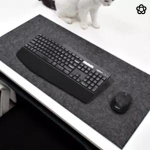 펠트 장패드 키보드 데스크 매트 받침 그레이 30X60CM