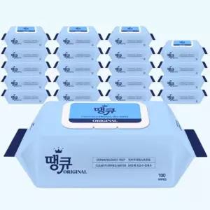 [땡큐] 오리지널 물티슈 100매 x20팩 물티슈 티슈 대용량