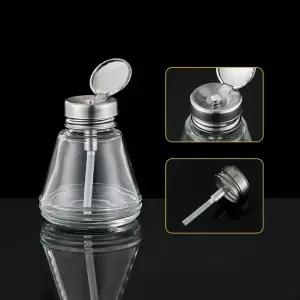 네일아트 클렌져 리무버 휴대용 펌프식 150ml 유리병네일리무버병 리무버공