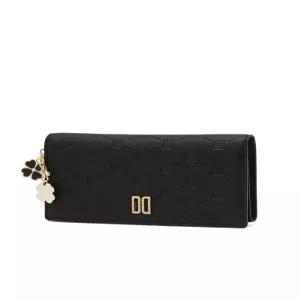 닥스 액세서리 26SS [EMBLE] 엠블 블랙 DD로고 소가죽 장지갑 DCWA6E633BK