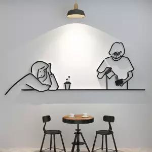 카페 벽장식 아크릴 스티커 입체 인테리어 벽면 커피 사무실 포인트그래픽스티커