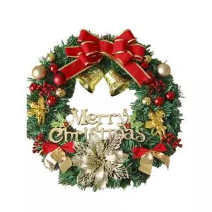 크리스마스 화환 트리 원형 문짝 장식 리본 파티 레드 벽걸이 나무 크리스마스장식