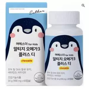 여에스더 for kids 알티지 오메가3 플러스 디 츄어블 600mg 60캡슐, 6개