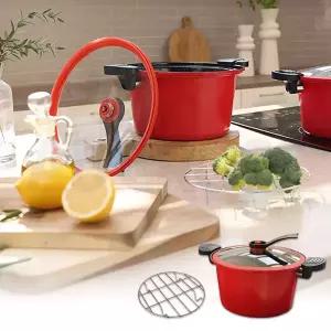 독일 몬타 요술 진공 냄비 가스레인지 인덕션 호환 6L 대용량 세라믹 코팅 저압 진공 찜기 밥솥 냄비 1세트