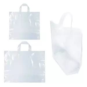 넓은 바닥 투명 끈봉투 버킷백 50매/포장/쇼핑백/간식/포장지/비닐/봉투/손잡이/쇼핑/가방/선물/투명백