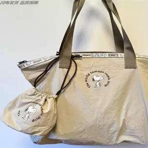 숄더백 스누피 에코백 토트백 귀여운 가방 일본 스타일의 대용량 여행 가방/짐가방/짐가방으로 트렌디하고