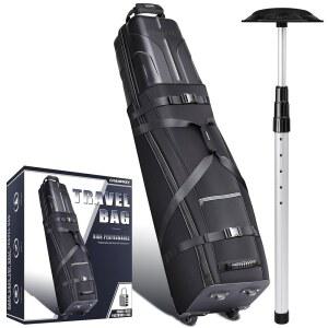 항공기용 프리미엄 소프트 패딩 골프 여행 가방 옥스포드 원단 오버사이즈 휠
