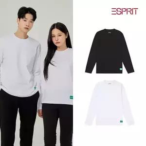 [에스프리] 사계절 코튼 긴팔티셔츠 남녀공용 2종세트
