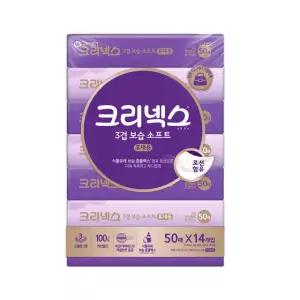 크리넥스 보습소프트 3겹 휴대용 티슈 50매 x 14 코스트코