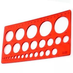 원형 도형자/수학/준비물/학용품/제도/용품/보조/모양자/템플릿/프라스틱자/사무/용품/학습용/초등