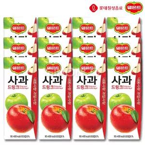 롯데 델몬트 드링크 사과 190ml 12개 주스 과즙 음료 디저트 팩음료