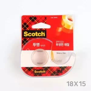 다인1412 3M 스카치 테이프 넓은폭 1.8CMX15M 12개입 대용량 커터기포함 문구 롤타입