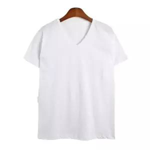 기본형 브이넥 반팔티-화이트 (남성용) V넥 기본티