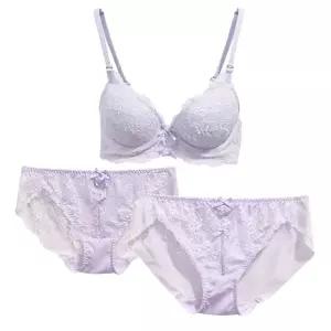[롯데백화점]예스 (A컵-D컵)파스텔 라벤더 코르셋 디테일 브라 팬티1+1세트YSWBB501WPB501WPB502