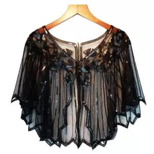 드레스 숄 스팽글 웨딩 가디건 볼레로 이브닝 랩 망토 레이스