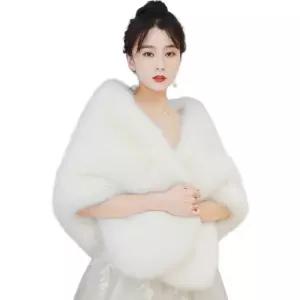 웨딩 드레스 망토 신부 2부 랩 웨딩퍼 방한 퍼 셀프웨딩 여성 파티 숄 어깨 숄더