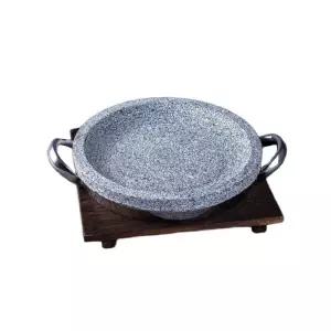 원형 돌판 돌접시 돌그릇 스테이크 플레이팅 플레이트 볶음 바베큐 스테이크