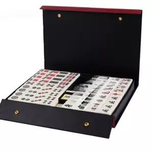 마작 세트 케이스 보드게임 휴대용 전통 마작패 상자