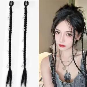 인싸 땋은머리 피스 솜브레 브릿지 가발 머리 클립 발 (KYR-WBA37B2)