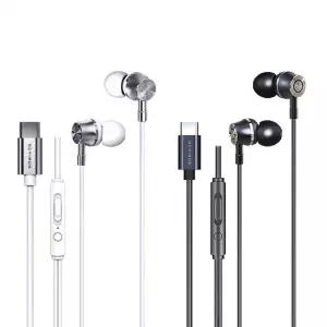 스테레오 유선 이어폰 C타입 4174/음향기기/리모콘/음악감상/유선이어폰/핸드폰/야외활동/운동/긴줄